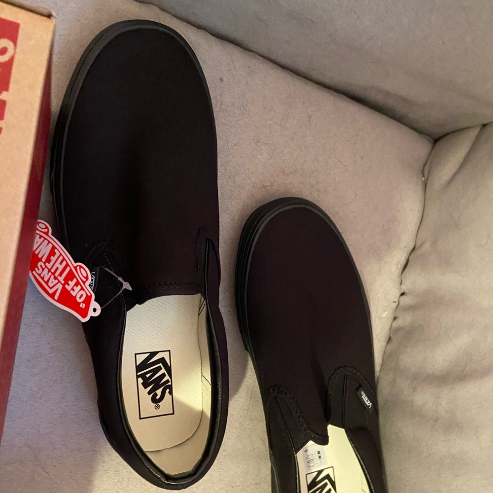 Vans All Black Slip Ons